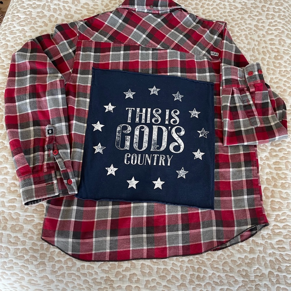 Women’s repurposed homemade flannel